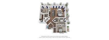 bedroom floor plan  the residences at