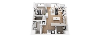 a 3 bedroom floor plan with a bathroom and a living room