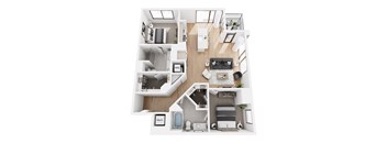 the 1190 sqft floor plan  studio