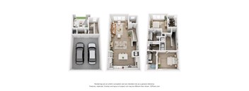 3 bedroom floor plan  the residences at sawmill estates apartments
