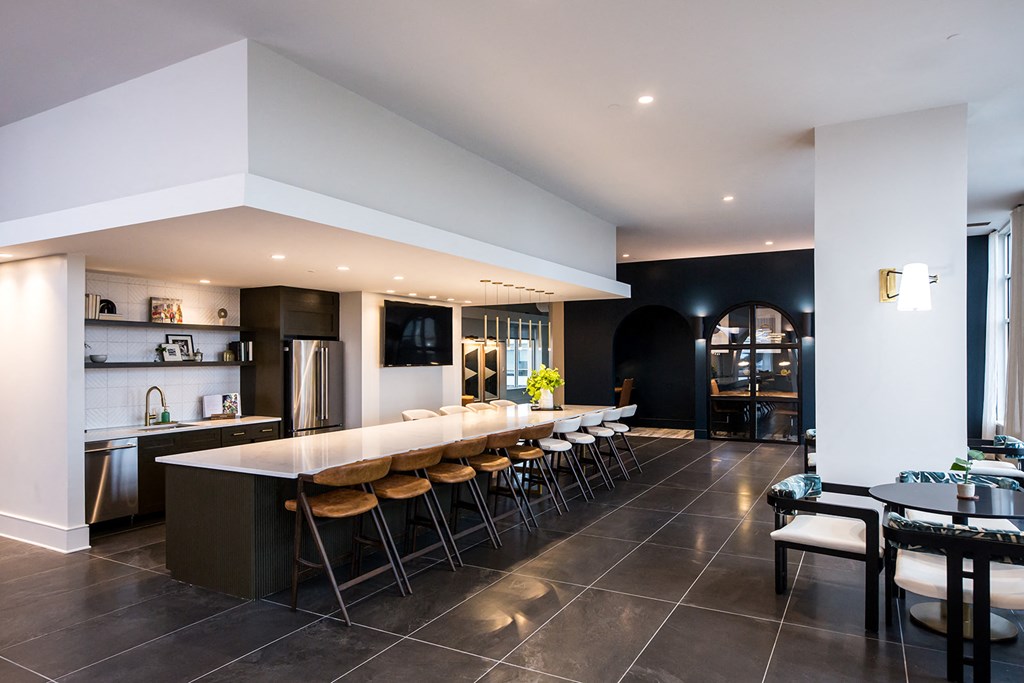 a view of the kitchen and dining area from the living room