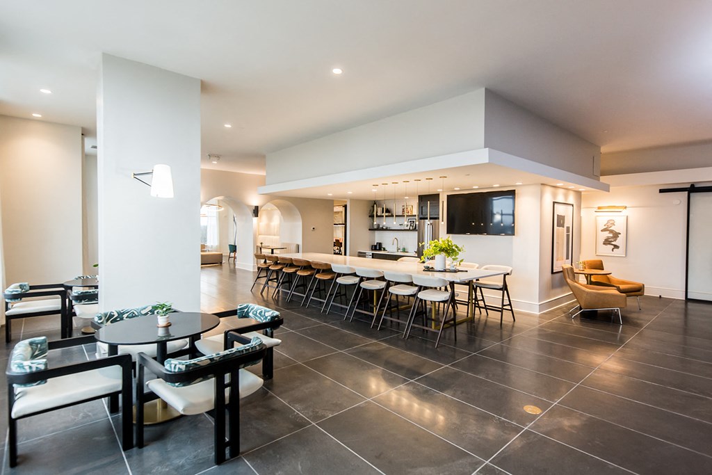 a look at the dining room and kitchen from the living room