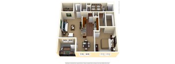 one bedroom 921 - 951 square footage floor plan