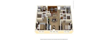 a floor plan of a 2 bedroom apartment