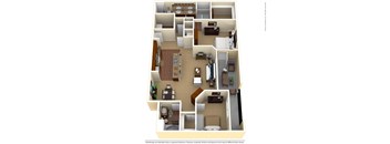 a floor plan of a 2 bedroom apartment