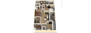 a floor plan of a 2 bedroom apartment