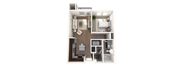 Centro Apartments South Platte A1 Floor Plan