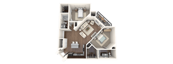 Centro Apartments Red Rocks B3 Floor Plan