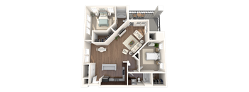 Centro Apartments Royal Gorge B4 Floor Plan