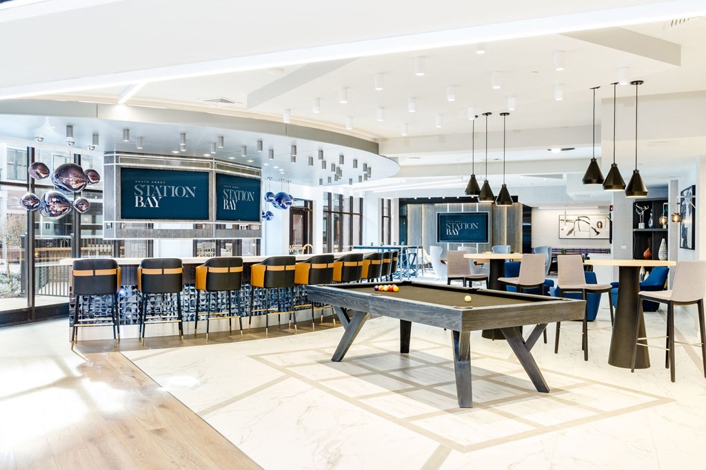 Billiards Table In Clubhouse at Station Bay, New Jersey