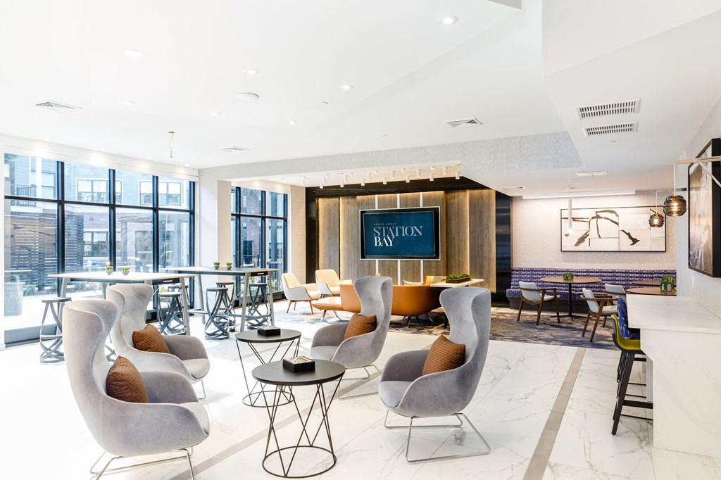 Posh Lounge Area In Clubhouse at Station Bay, South Amboy, NJ, 08879