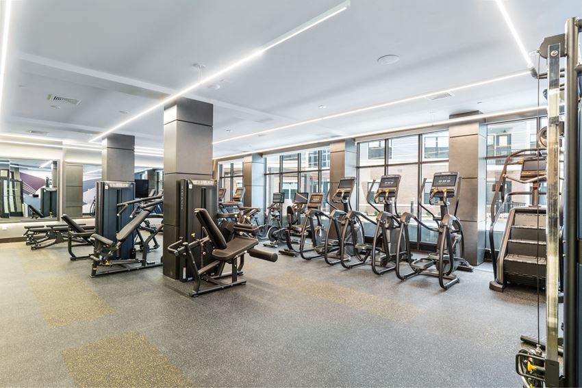 Fitness Center With Modern Equipment at Station Bay, South Amboy, 08879
