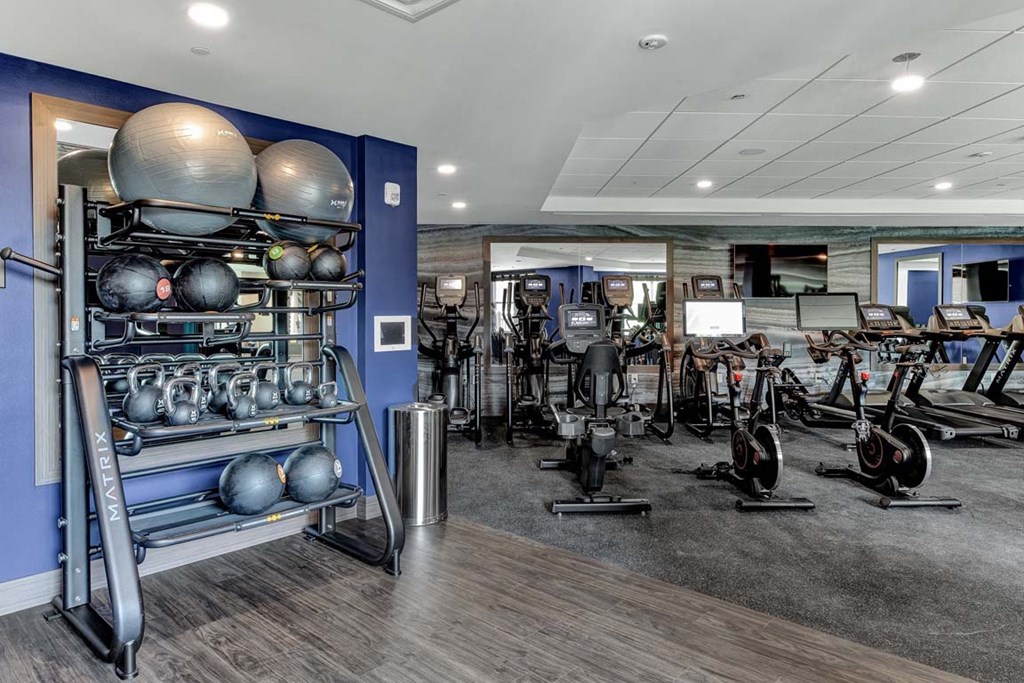 Fitness Center With Modern Equipment at One500, New Jersey
