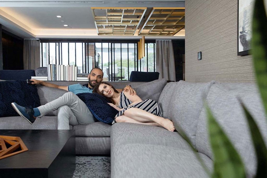 Couple Seating on A Couch at One500, New Jersey