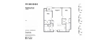 2 Bedrooms D and 2 Bathrooms Floor Plans at 99 Bridge, New Jersey, 08857