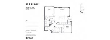 2 Bedrooms F and 2 Bathrooms Floor Plans at 99 Bridge, Old Bridge, NJ