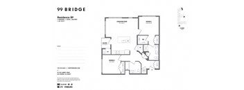 2 Bedrooms A and 2 Bathrooms Floor Plans at 99 Bridge, Old Bridge, New Jersey