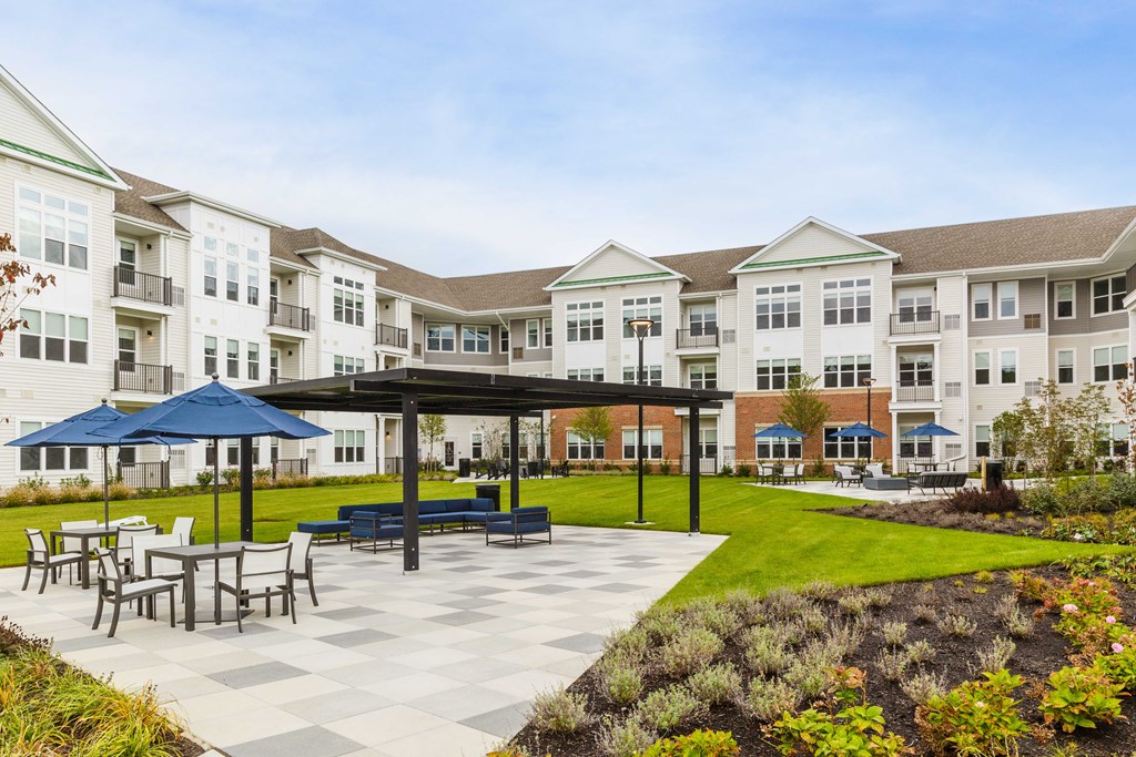 Beautiful Building exterior with sitting area at 99 Bridge, Old Bridge, New Jersey