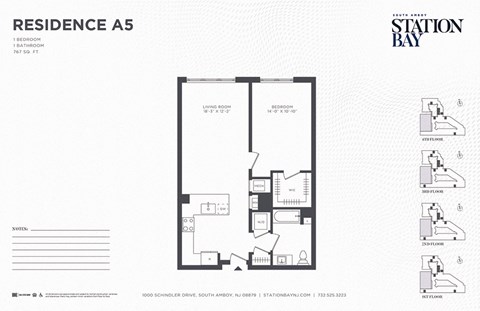 A5 Floor Plan at Station Bay, South Amboy, New Jersey