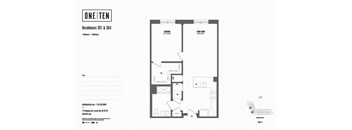 1 bedroom 1 bath F at One Ten Apartments, Jersey City