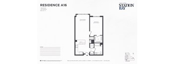 A16 Floor Plan at Station Bay, New Jersey, 08879