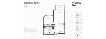 A7 Floor Plan at Station Bay, New Jersey