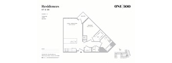 A6 1 Bed 1 Bath Floor Plan at One500, Teaneck, NJ