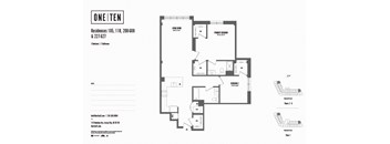 2 bedroom 2 bathroom B at One Ten Apartments, New Jersey, 07310