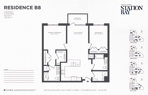 B8 Floor Plan at Station Bay, South Amboy, 08879