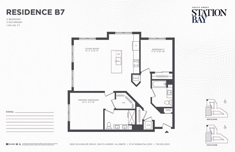 B7 Floor Plan at Station Bay, South Amboy, NJ
