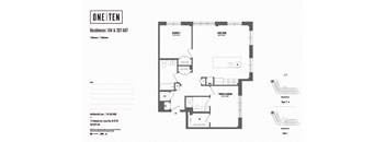 2 bedroom 2 bathroom at One Ten Apartments, Jersey City , New Jersey