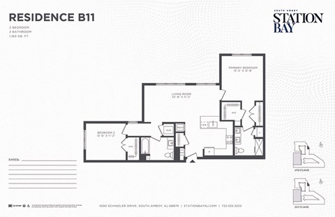 B11 Floor Plan at Station Bay, New Jersey