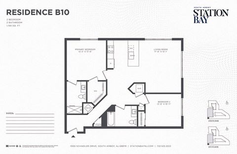 B10 Floor Plan at Station Bay, South Amboy