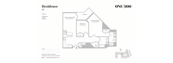 B10 2 Bed 2 Bath Floor Plan at One500, Teaneck, New Jersey
