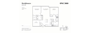 B3 2 Bed 2 Bath Floor Plan at One500, Teaneck, NJ, 07666