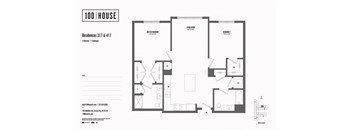 2 bed 2 bath floor plan Z at 100 House Apartments, Jersey City