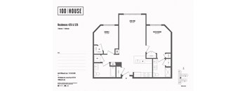 2 bed 2 bath floor plan C at 100 House Apartments, New Jersey, 07310