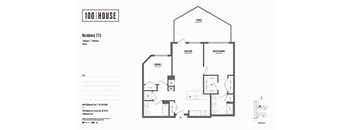 2 bed 2 bath floor plan F at 100 House Apartments, Jersey City