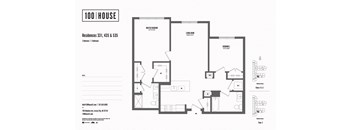 2 bed 2 bath floor plan K at 100 House Apartments, Jersey City , NJ, 07310