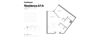 1 bedroom 1 bath floor plan J at Dey & Bergen, Harrison