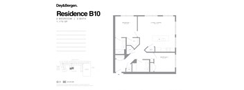 2 bed 2 bath floor plan J at Dey & Bergen, New Jersey, 07029