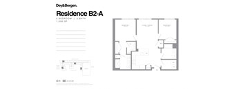 2 bed 2 bath floor plan B at Dey & Bergen, Harrison