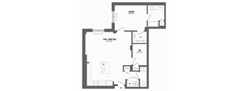 1 bedroom 1 bathroom Floor plan X at The Enclave, New Jersey