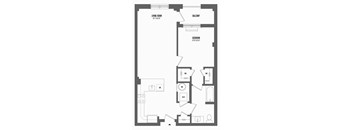 1 bedroom 1 bathroom Floor plan N at The Enclave, New Jersey