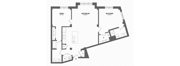 2 bed 2 bath floor plan Z at The Enclave, Jersey City, NJ
