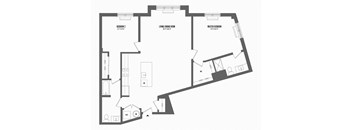 2 bed 2 bath floor plan Z1 at The Enclave, New Jersey