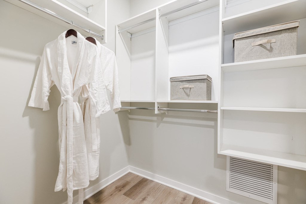 Walk-In Closets With Built-In Shelving at The Club West at Pearl River, Pearl River, NY