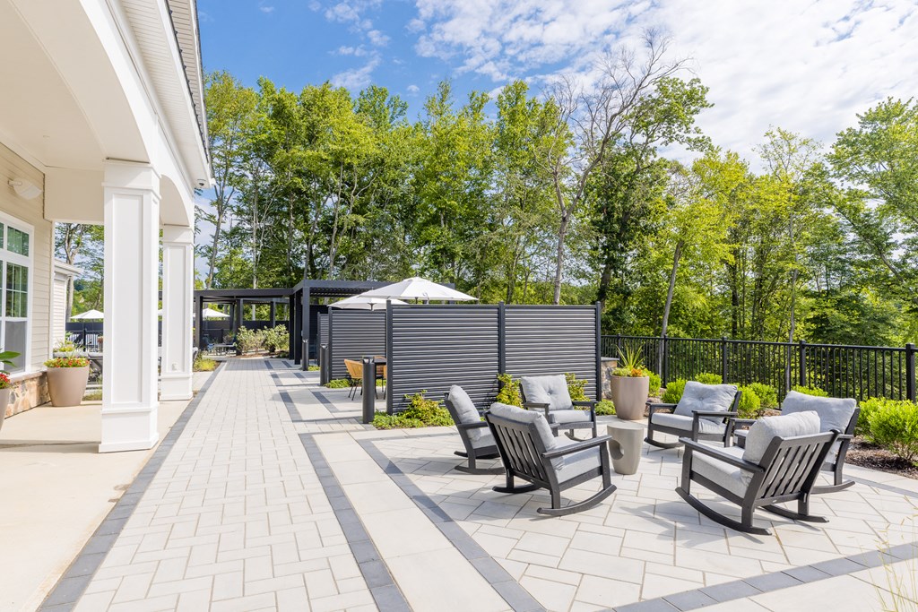 Spacious, Landscaped Patio and Private Courtyard at The Club West at Pearl River, Pearl River, New York