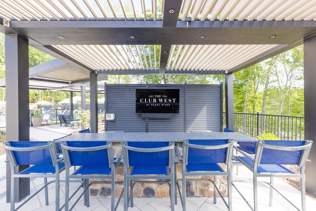 Outdoor Entertainment Lounge at The Club West at Pearl River, New York, 10965