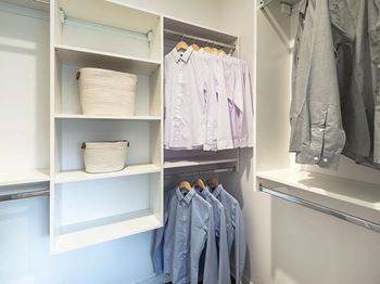 a closet with shelves at The Grove at Piscataway, NJ